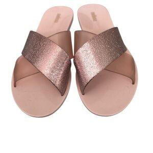 Melissa Women's Metallic Pink Cross Strap Sandals size‎ 8